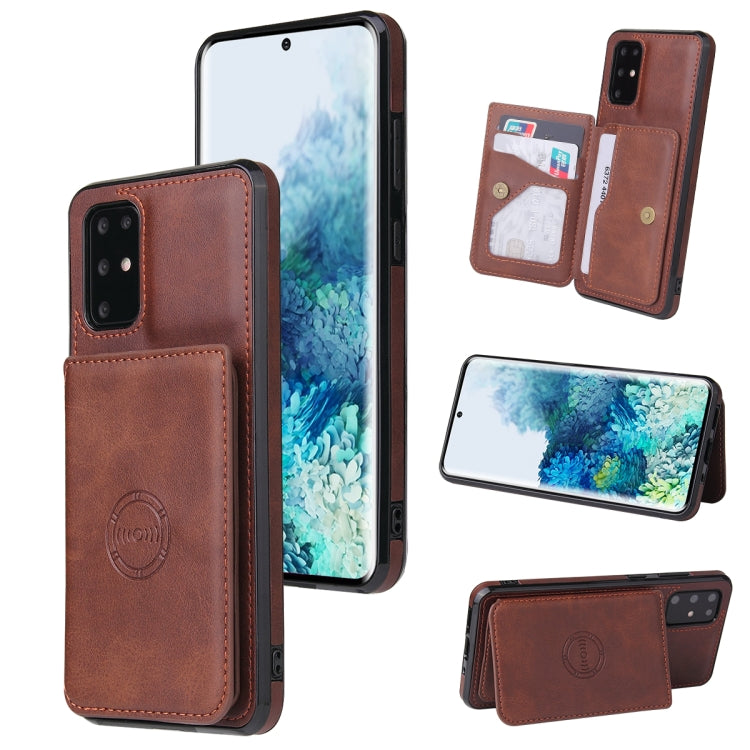 Calf Texture Magnetic Card Bag PU Phone Case, For Samsung Galaxy Note20, For Samsung Galaxy S10, For Samsung Galaxy S20, For Samsung Galaxy S20+, For Samsung Galaxy S20 Ultra, For Samsung Galaxy S21 5G, For Samsung Galaxy S21+ 5G�����������������������...