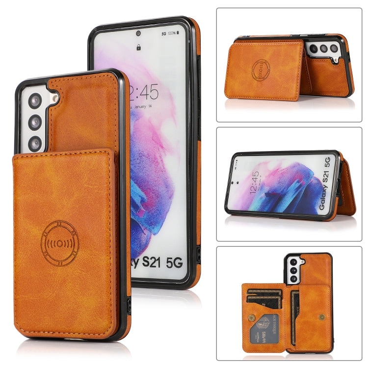 Calf Texture Magnetic Card Bag PU Phone Case, For Samsung Galaxy Note20, For Samsung Galaxy S10, For Samsung Galaxy S20, For Samsung Galaxy S20+, For Samsung Galaxy S20 Ultra, For Samsung Galaxy S21 5G, For Samsung Galaxy S21+ 5G�����������������������...