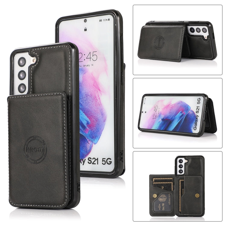 Calf Texture Magnetic Card Bag PU Phone Case, For Samsung Galaxy Note20, For Samsung Galaxy S10, For Samsung Galaxy S20, For Samsung Galaxy S20+, For Samsung Galaxy S20 Ultra, For Samsung Galaxy S21 5G, For Samsung Galaxy S21+ 5G�����������������������...