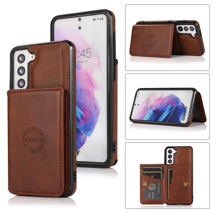 Calf Texture Magnetic Card Bag PU Phone Case, For Samsung Galaxy Note20, For Samsung Galaxy S10, For Samsung Galaxy S20, For Samsung Galaxy S20+, For Samsung Galaxy S20 Ultra, For Samsung Galaxy S21 5G, For Samsung Galaxy S21+ 5G�����������������������...