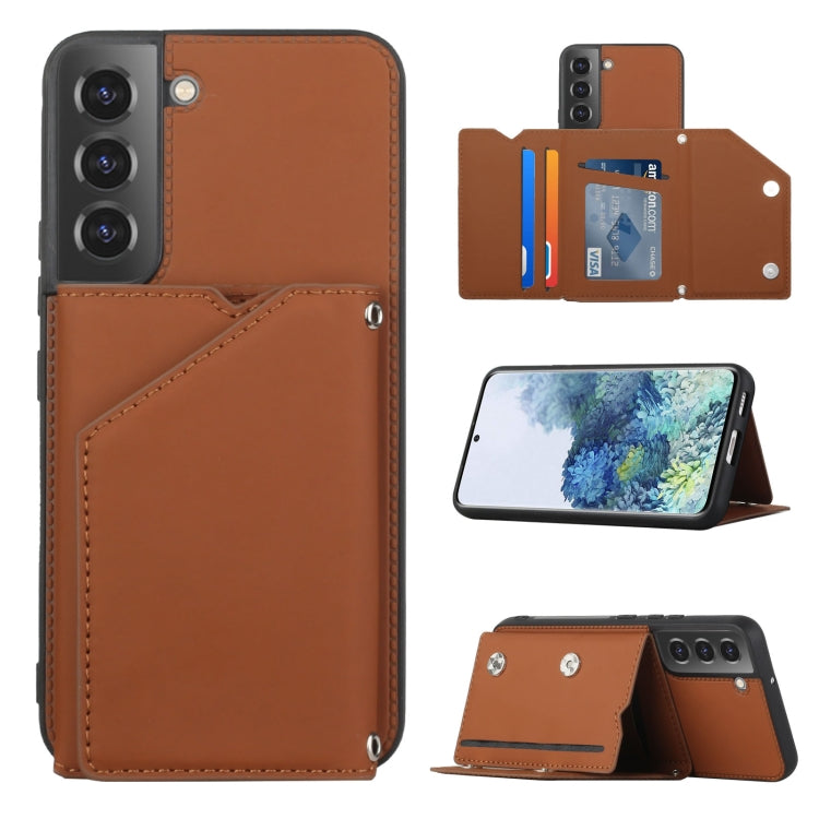 Skin Feel PU + TPU + PC Phone Case with Card Slots, For Xiaomi Redmi Note 11 Pro, For vivo S10e / V23e, For Samsung Galaxy S22 5G, For Samsung Galaxy S22+ 5G, For Samsung Galaxy S22 Ultra 5G