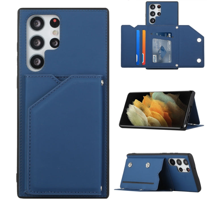 Skin Feel PU + TPU + PC Phone Case with Card Slots, For Xiaomi Redmi Note 11 Pro, For vivo S10e / V23e, For Samsung Galaxy S22 5G, For Samsung Galaxy S22+ 5G, For Samsung Galaxy S22 Ultra 5G