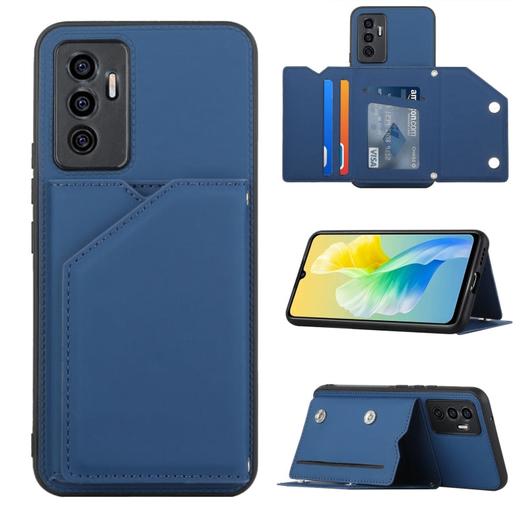 Skin Feel PU + TPU + PC Phone Case with Card Slots, For Xiaomi Redmi Note 11 Pro, For vivo S10e / V23e, For Samsung Galaxy S22 5G, For Samsung Galaxy S22+ 5G, For Samsung Galaxy S22 Ultra 5G