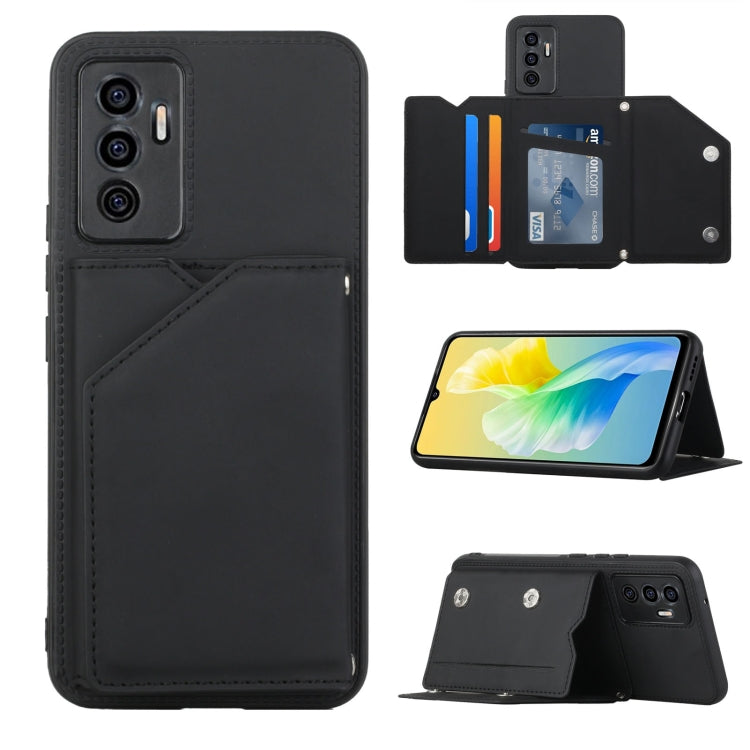 Skin Feel PU + TPU + PC Phone Case with Card Slots, For Xiaomi Redmi Note 11 Pro, For vivo S10e / V23e, For Samsung Galaxy S22 5G, For Samsung Galaxy S22+ 5G, For Samsung Galaxy S22 Ultra 5G