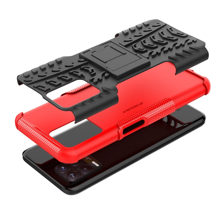 Tire Texture TPU + PC Phone Case with Holder, For OPPO Realme 8i, For Xiaomi Redmi Note 11 Pro (China), For Motorola Moto E40, For Samsung Galaxy A03 Global, For Samsung Galaxy A53 5G