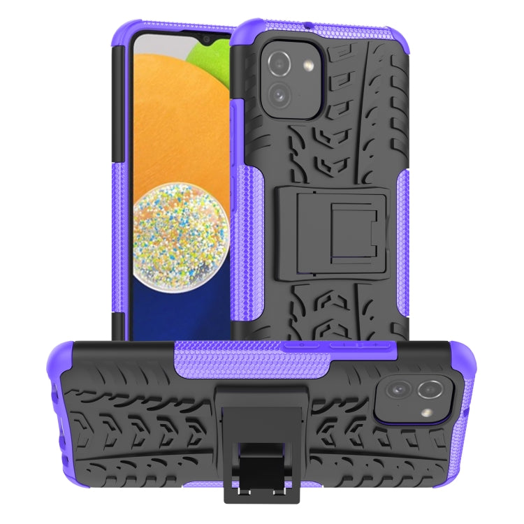 Tire Texture TPU + PC Phone Case with Holder, For OPPO Realme 8i, For Xiaomi Redmi Note 11 Pro (China), For Motorola Moto E40, For Samsung Galaxy A03 Global, For Samsung Galaxy A53 5G