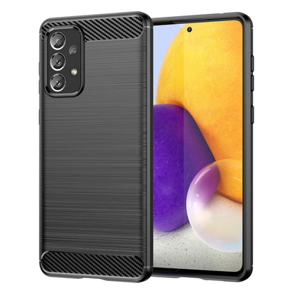 Brushed Texture Carbon Fiber TPU Phone Case, For Samsung Galaxy A73 5G