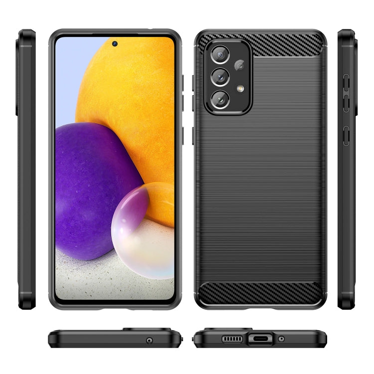 Brushed Texture Carbon Fiber TPU Phone Case, For Samsung Galaxy A73 5G