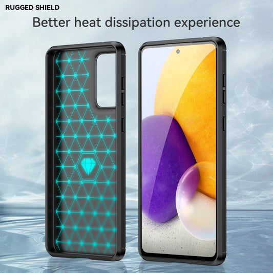 Brushed Texture Carbon Fiber TPU Phone Case, For Samsung Galaxy A73 5G
