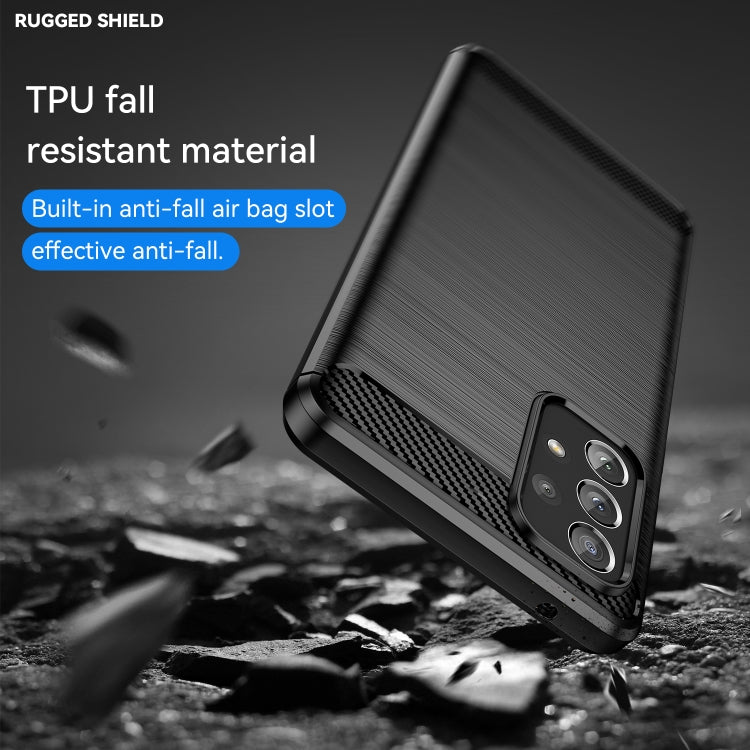 Brushed Texture Carbon Fiber TPU Phone Case, For Samsung Galaxy A73 5G