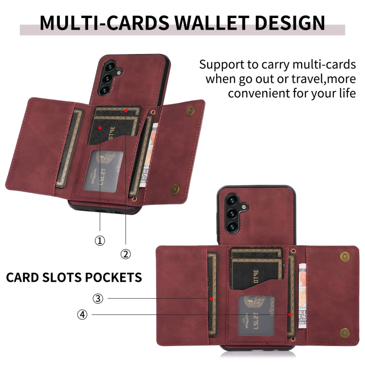 Three-fold Leather Phone Case with Card Slot & Wallet & Holder, For Samsung Galaxy A13 5G, For Samsung Galaxy A32 4G, For Samsung Galaxy A32 5G, For Samsung Galaxy S20, For Samsung Galaxy S20+, For Samsung Galaxy S21, For Samsung Galaxy S21+�����������...