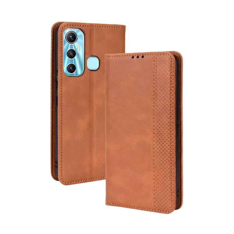 Magnetic Buckle Retro Texture Leather Phone Case
