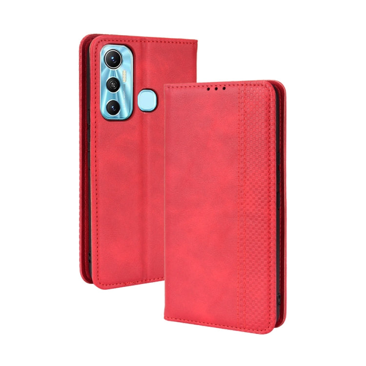 Magnetic Buckle Retro Texture Leather Phone Case