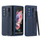 Top Layer Leather Back Cover Folding Leather Phone Case, For Samsung Galaxy Z Fold3 5G