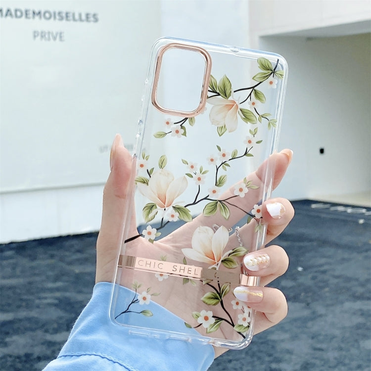 Translucent Plating Flower Phone Case, For Samsung Galaxy Note20, For Samsung Galaxy S21 FE 5G, For Samsung Galaxy A12, For Samsung Galaxy A13 4G, For Samsung Galaxy A03s 166mm, For Samsung Galaxy A42 5G, For Samsung Galaxy A22 4G����������������������...