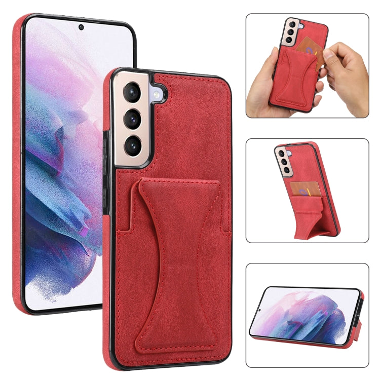 Ultra-thin Shockproof Phone Case with Holder, For Samsung Galaxy S22 5G, For Samsung Galaxy S22+ 5G, For Samsung Galaxy S22 Ultra 5G