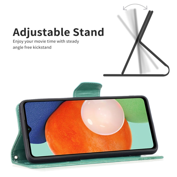 Two Butterflies Embossing Leather Phone Case, For Samsung Galaxy A13 4G, For Samsung Galaxy A33 5G, For Samsung Galaxy A73 5G, For Xiaomi 12