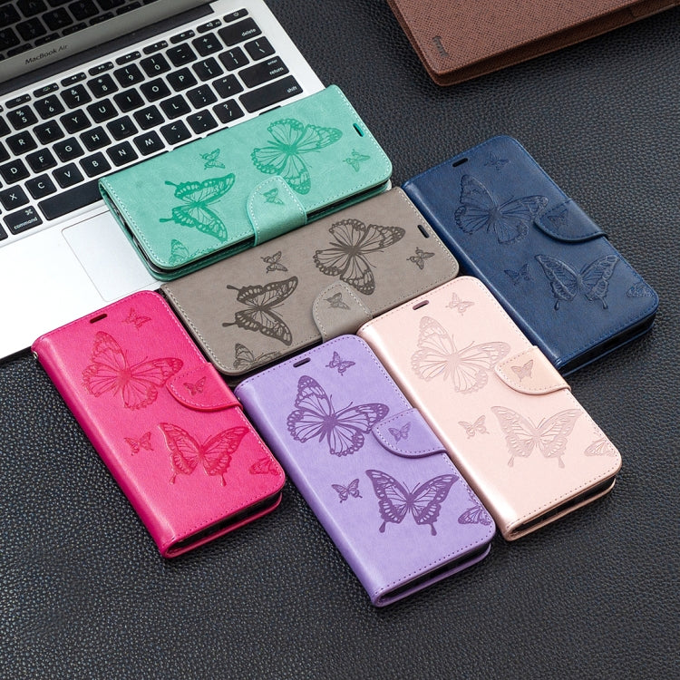 Two Butterflies Embossing Leather Phone Case, For Samsung Galaxy A13 4G, For Samsung Galaxy A33 5G, For Samsung Galaxy A73 5G, For Xiaomi 12