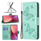 Two Butterflies Embossing Leather Phone Case, For Samsung Galaxy A13 4G, For Samsung Galaxy A33 5G, For Samsung Galaxy A73 5G, For Xiaomi 12