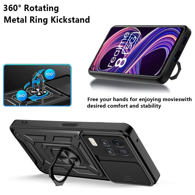 Sliding Camera Design TPU + PC Phone Case, For Samsung Galaxy A22 5G, For OPPO Realme 8 5G