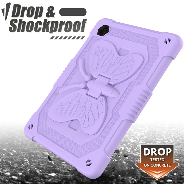 Beige PC + Silicone Holder Tablet Case, For Samsung Galaxy Tab A8 10.5 2021