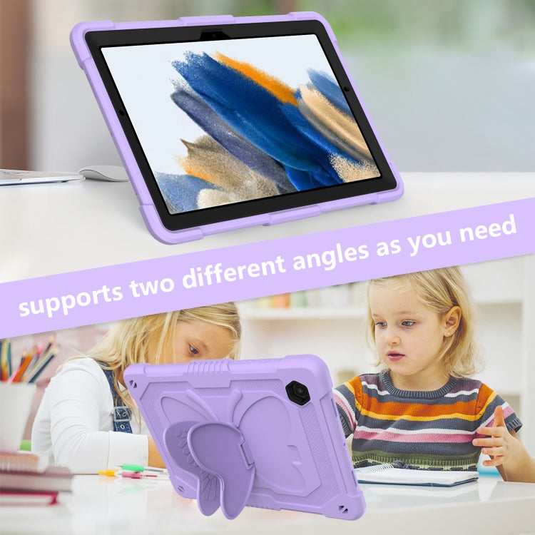 Beige PC + Silicone Holder Tablet Case, For Samsung Galaxy Tab A8 10.5 2021