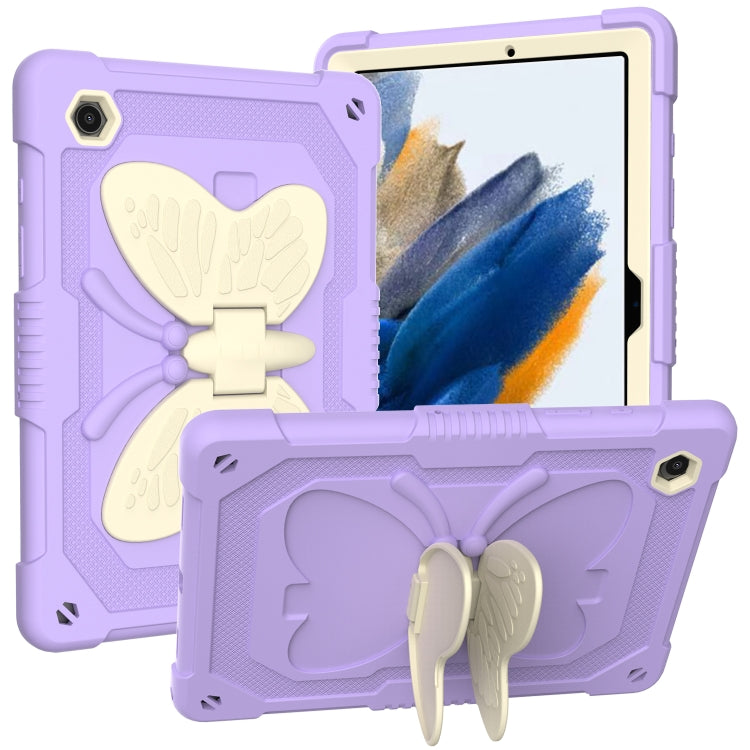 Beige PC + Silicone Holder Tablet Case, For Samsung Galaxy Tab A8 10.5 2021