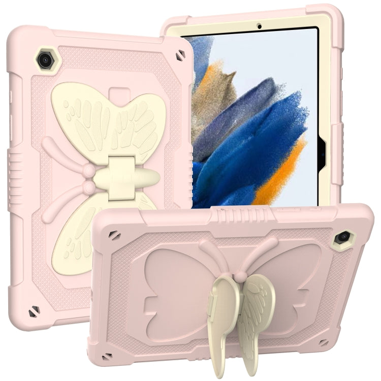 Beige PC + Silicone Holder Tablet Case, For Samsung Galaxy Tab A8 10.5 2021