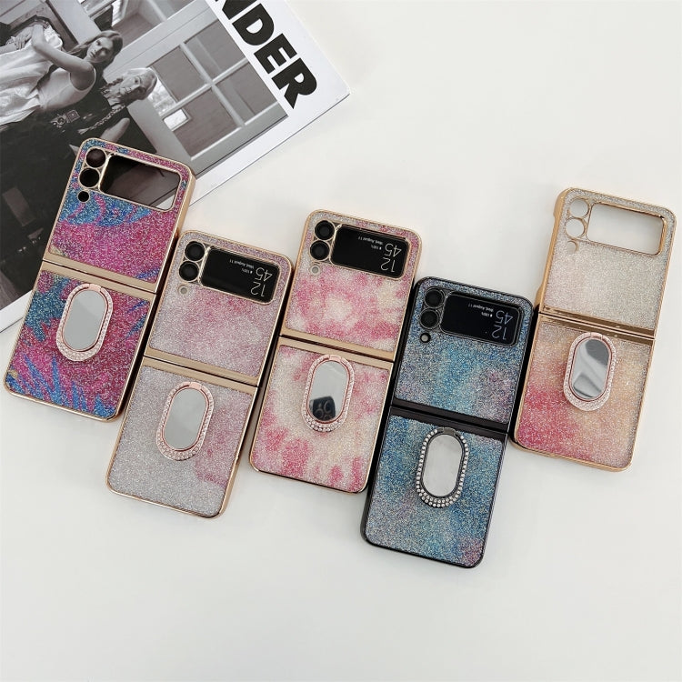 Shinning Diamond Ring Holder Phone Case, For Samsung Galaxy Z Flip3 5G