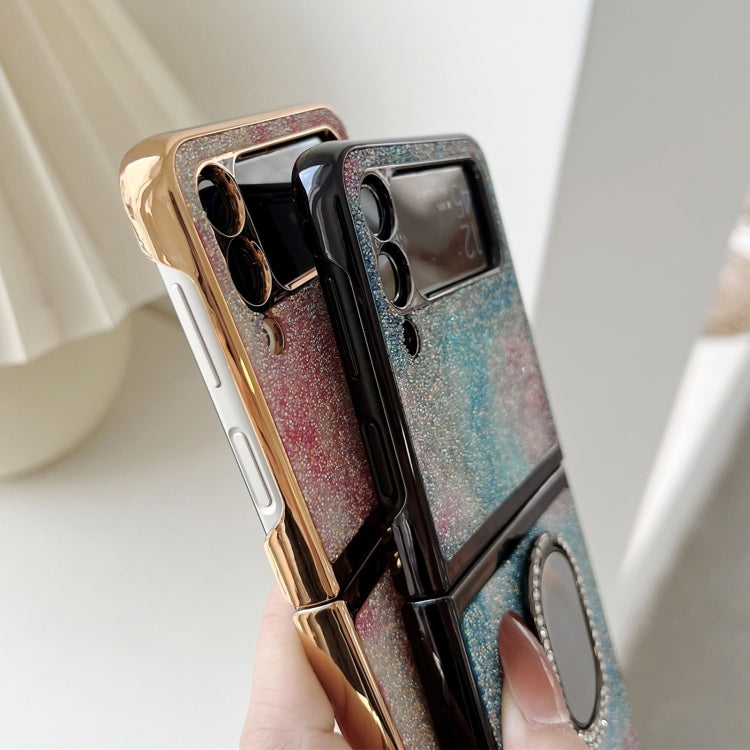 Shinning Diamond Ring Holder Phone Case, For Samsung Galaxy Z Flip3 5G