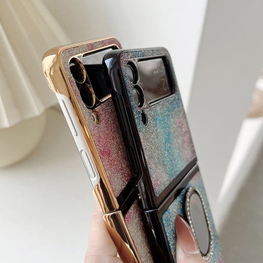 Shinning Diamond Ring Holder Phone Case, For Samsung Galaxy Z Flip3 5G
