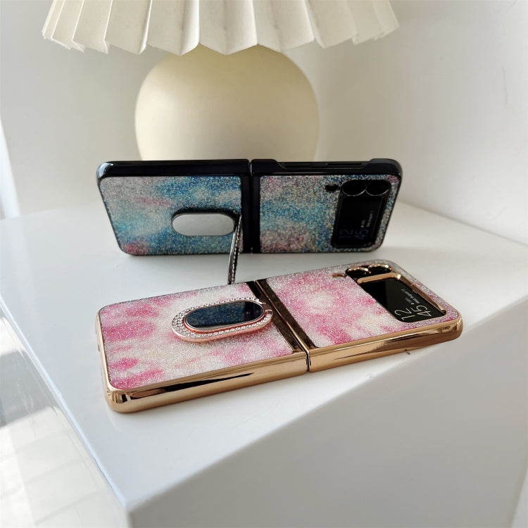 Shinning Diamond Ring Holder Phone Case, For Samsung Galaxy Z Flip3 5G