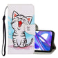 3D Colored Drawing Horizontal Flip PU Leather Case with Holder & Card Slots & Wallet