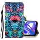 3D Colored Drawing Horizontal Flip PU Leather Case with Holder & Card Slots & Wallet