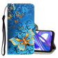 3D Colored Drawing Horizontal Flip PU Leather Case with Holder & Card Slots & Wallet