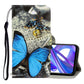 3D Colored Drawing Horizontal Flip PU Leather Case with Holder & Card Slots & Wallet