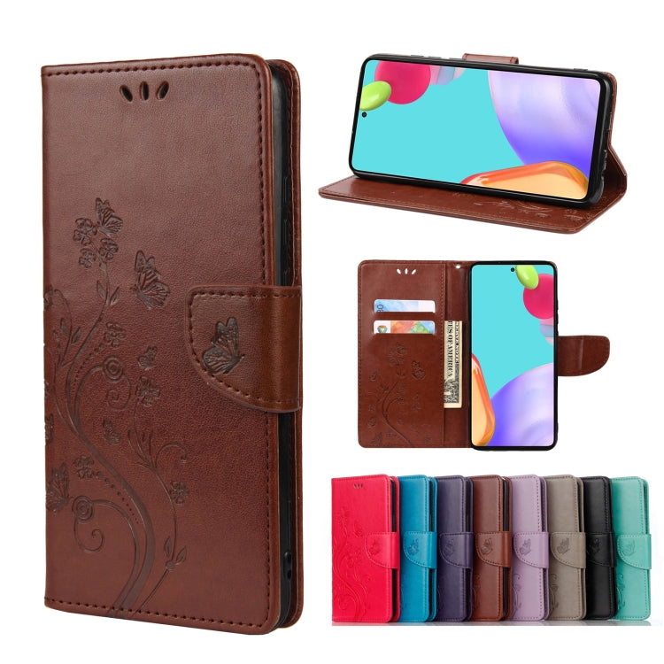 Butterfly Flower Pattern Flip Leather Phone Case, For Samsung Galaxy A23 5G