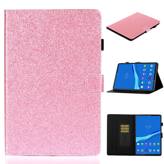 Varnish Glitter Powder Leather Tablet Case, For Samsung Galaxy Tab A8 10.5 2021