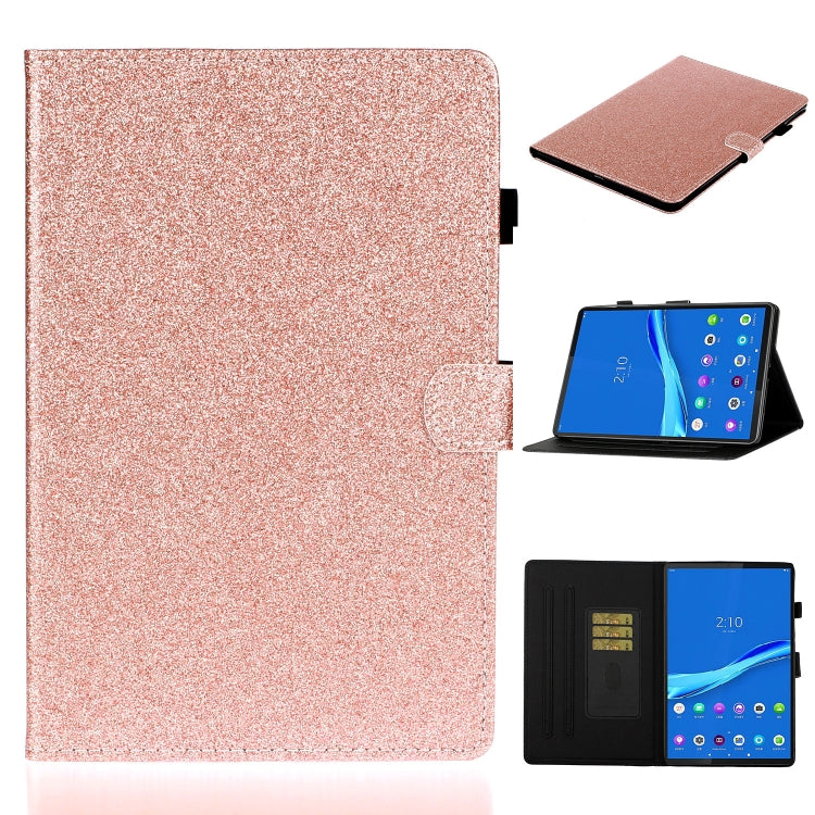 Varnish Glitter Powder Leather Tablet Case, For Samsung Galaxy Tab A8 10.5 2021