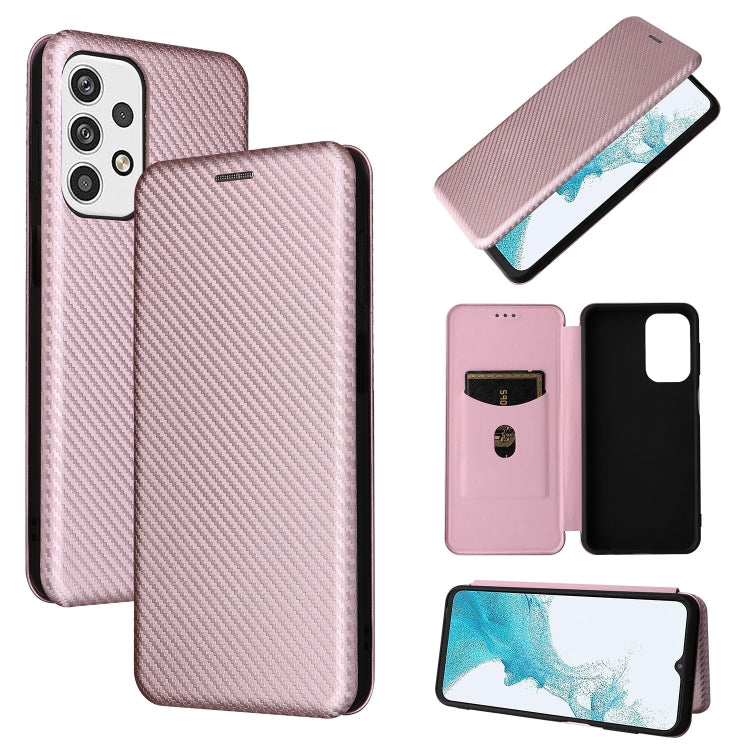 Carbon Fiber Texture Magnetic Horizontal Flip PU Phone Case, For OPPO Realme 9i / A36, For Blackview A55, For Ulefone Note 13P, For Samsung Galaxy A23 5G
