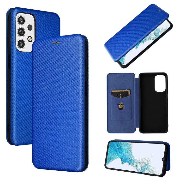 Carbon Fiber Texture Magnetic Horizontal Flip PU Phone Case, For OPPO Realme 9i / A36, For Blackview A55, For Ulefone Note 13P, For Samsung Galaxy A23 5G