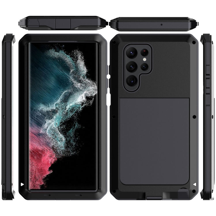 Shockproof Waterproof Silicone + Zinc Alloy Phone Case, For Samsung Galaxy S22 Ultra 5G