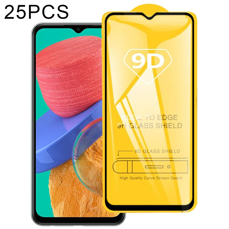 25 PCS 9D Full Glue Screen Tempered Glass Film, For Samsung Galaxy M33 / M23 / F23 / A13 / M13 / F13 / Jump2 / M13 4G / A23 5G (25 PCS)