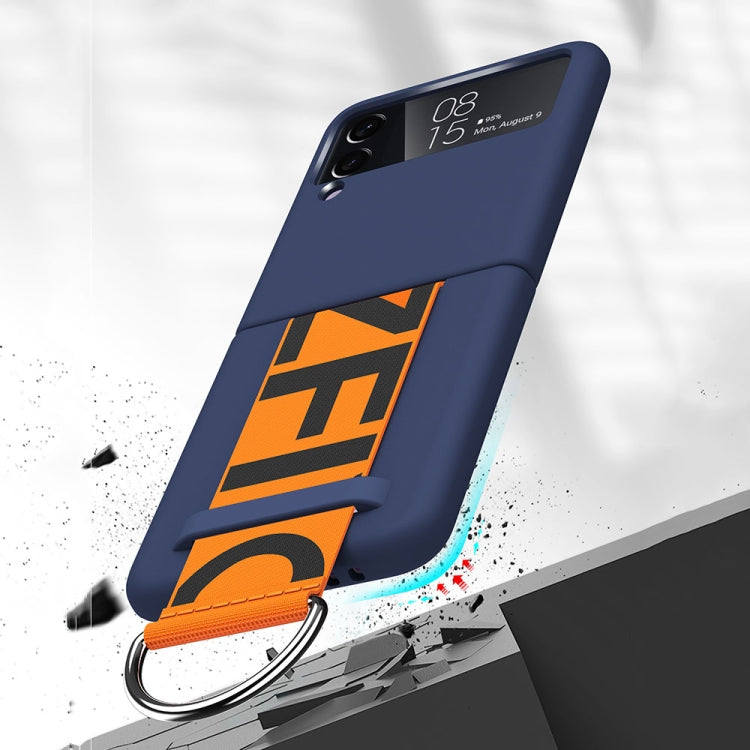 Wrist Strap Skin Feel Frosted PC Phone Case, For Samsung Galaxy Z Flip3 5G