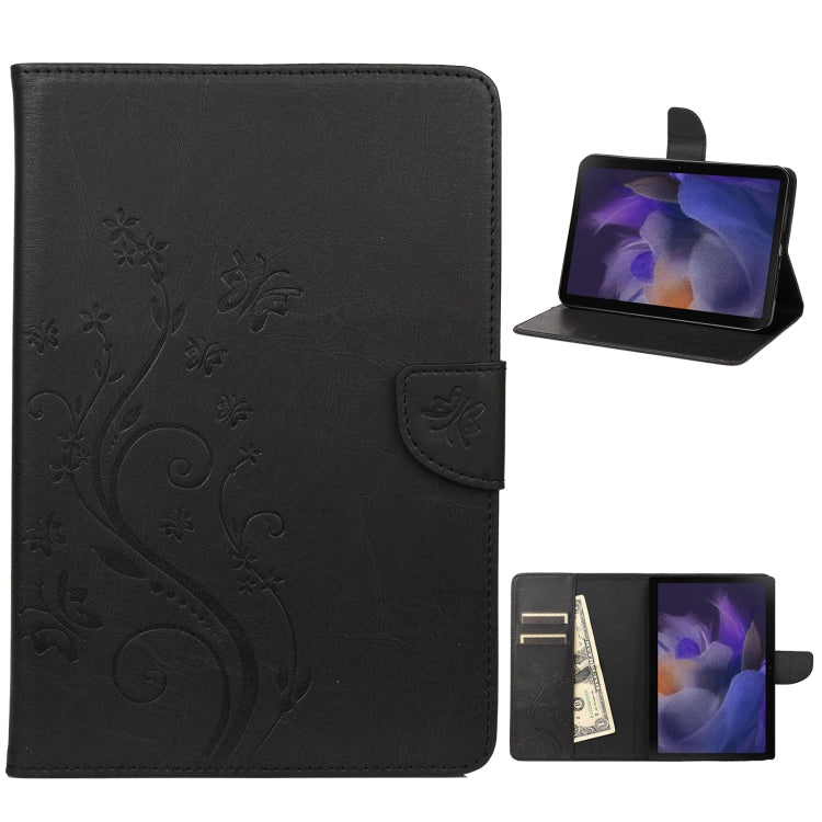 Butterfly Flower Embossing Pattern Leather Tablet Case, For Samsung Galaxy Tab A8 10.5 2021