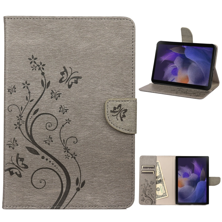 Butterfly Flower Embossing Pattern Leather Tablet Case, For Samsung Galaxy Tab A8 10.5 2021