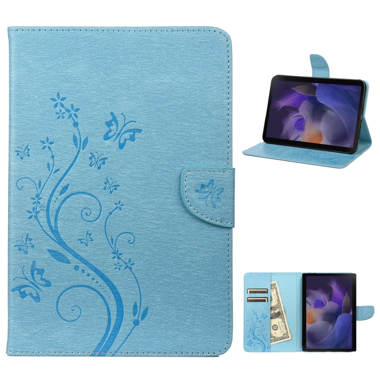 Butterfly Flower Embossing Pattern Leather Tablet Case, For Samsung Galaxy Tab A8 10.5 2021