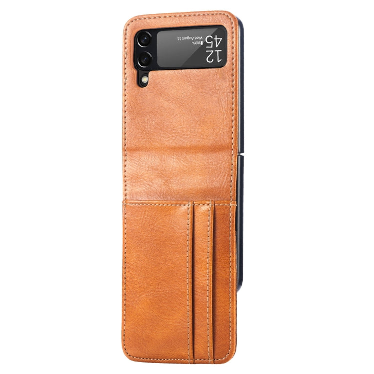 Vertical Flip Card Slot Leather Phone Case, For Samsung Galaxy Z Flip3 5G