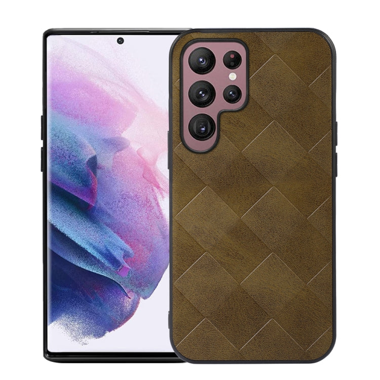 Weave Plaid PU Phone Case, For Samsung Galaxy S22 5G, For Samsung Galaxy S22+ 5G, For Samsung Galaxy S22 Ultra 5G, For Samsung Galaxy Z Flip 3 5G, For Samsung Galaxy Z Fold2 5G, For Samsung Galaxy Z Fold3 5G