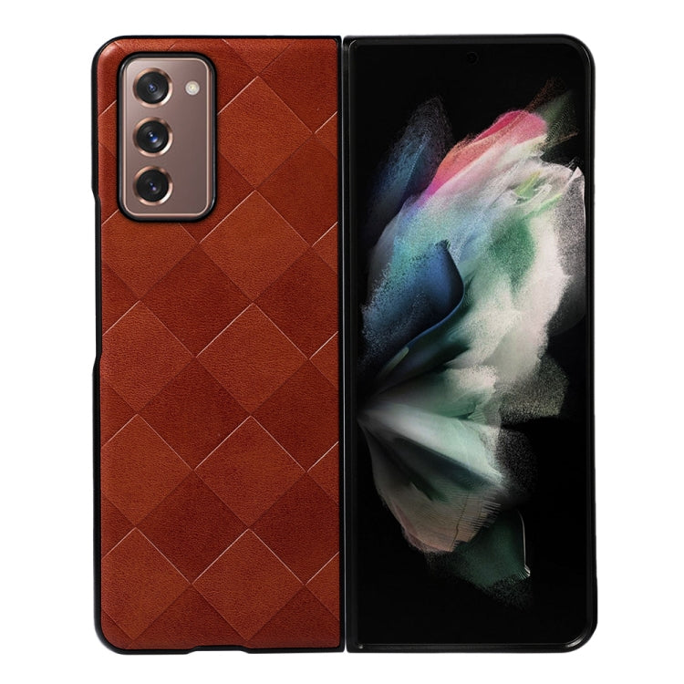 Weave Plaid PU Phone Case, For Samsung Galaxy S22 5G, For Samsung Galaxy S22+ 5G, For Samsung Galaxy S22 Ultra 5G, For Samsung Galaxy Z Flip 3 5G, For Samsung Galaxy Z Fold2 5G, For Samsung Galaxy Z Fold3 5G